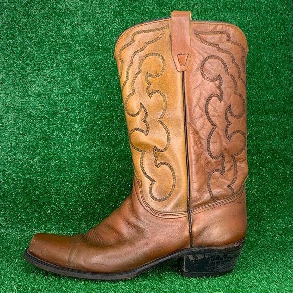 Wrangler Shoes Wrangler Mens Leather Cowboy Western Boots Sz 5d
